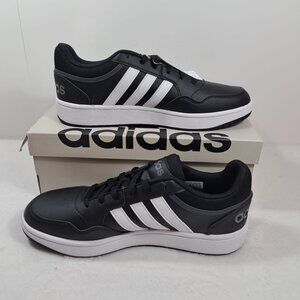 Men Adidas Hoops 3.0 BasketBall Shoes GY5432 Black White 100% Authentic SZ 10.5